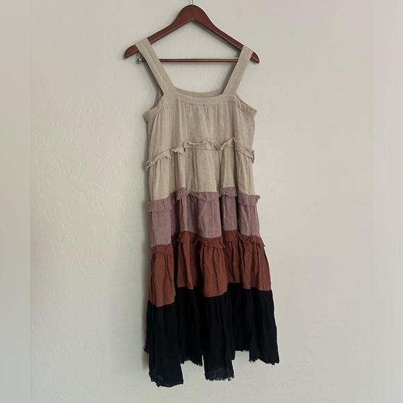 Vici Tiered Midi Women’s Dress Cotton Size Small Boho - Picture 3 of 5
